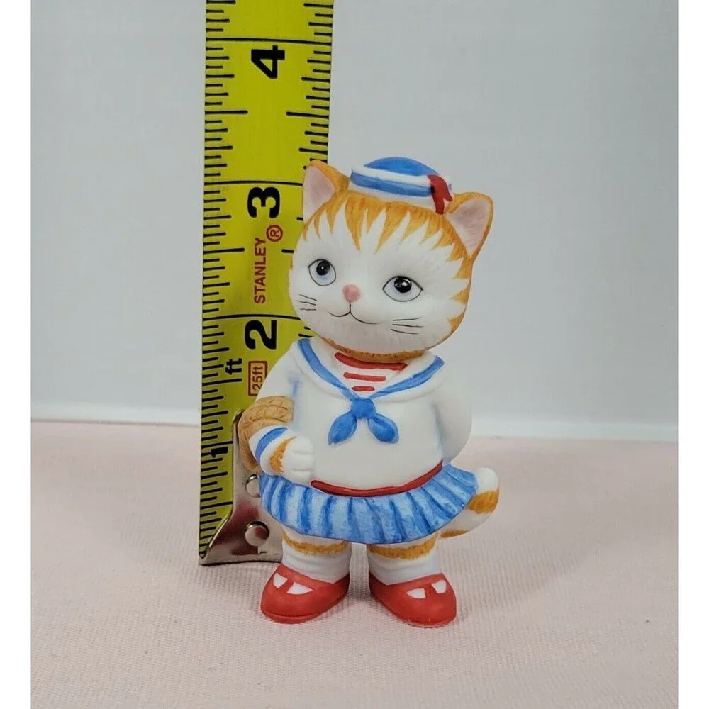 Sri Lanka Homco Cat Sailor Girl figurine Vintage 1993